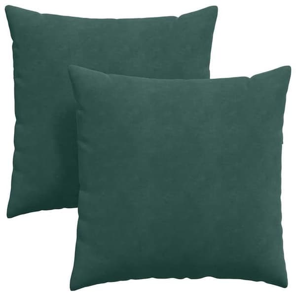 Soffkuddar - EXKLUSIVT HEM - 80 x 80 cm - 2-pack - Kordflor - Mörkgrön Mörkgrön