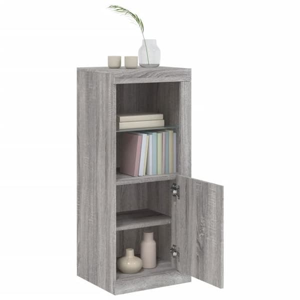 Maison Exclusive - Buffé med LED-lampor sonoma grå 41x37x100 cm