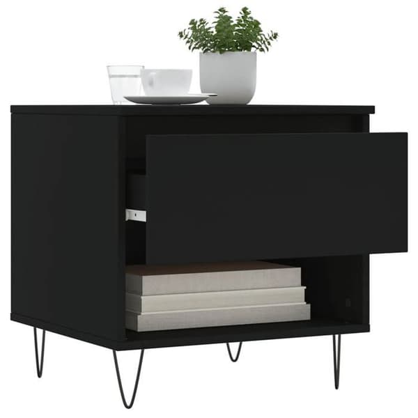 Maison Exclusive - 2 stk. sorte sofaborde 50x46x50 cm i ingeniørtræ