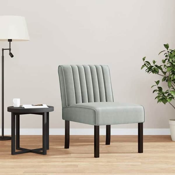 Maison Exclusive - Grå velour stol uden armlæn