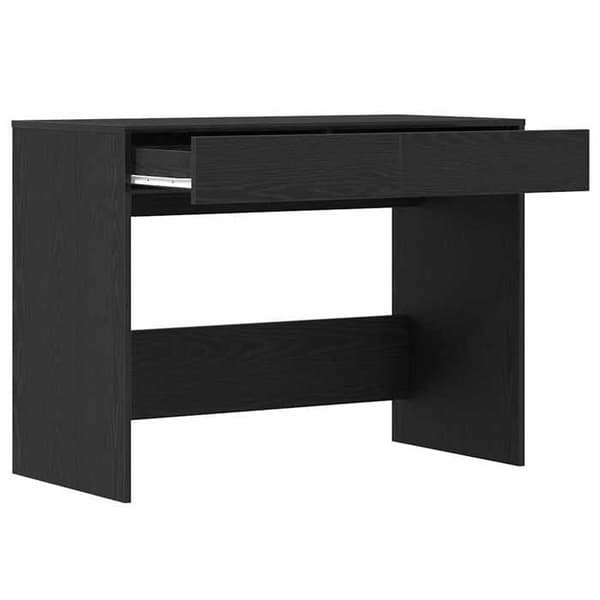 Maison Exclusive - Kontor i sort egetræ 101x50x76,5 cm Ingeniørtræ svart ek