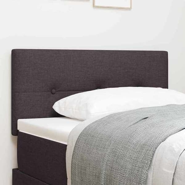 Maison Exclusive - LED-hovedgærde med mørkebrun LED-stribe 100 cm stof
