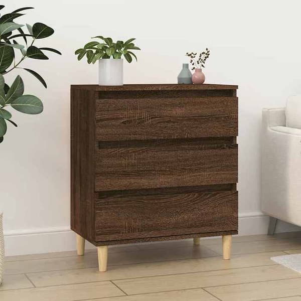 Maison Exclusive - Buffé Ek brun 60x35x70 cm Ingenjörsträ Brun ek