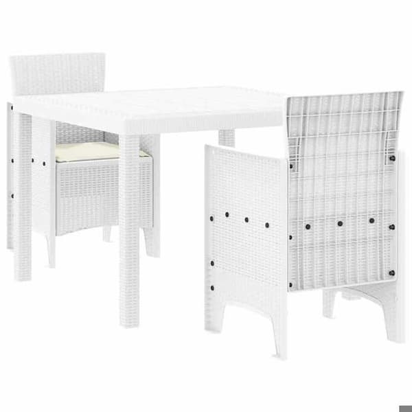 Maison Exclusive - Sæt af 3 pc have spisebord i hvid polypropylen Vit