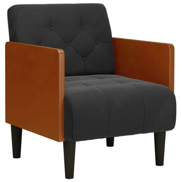 Maison Exclusive - Stol med armlæn sort 55 cm fløjl