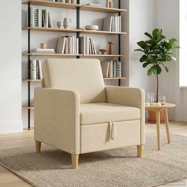 Maison Exclusive - Soffa med förvaring Creme 72 x 78 x 87 cm Polyester