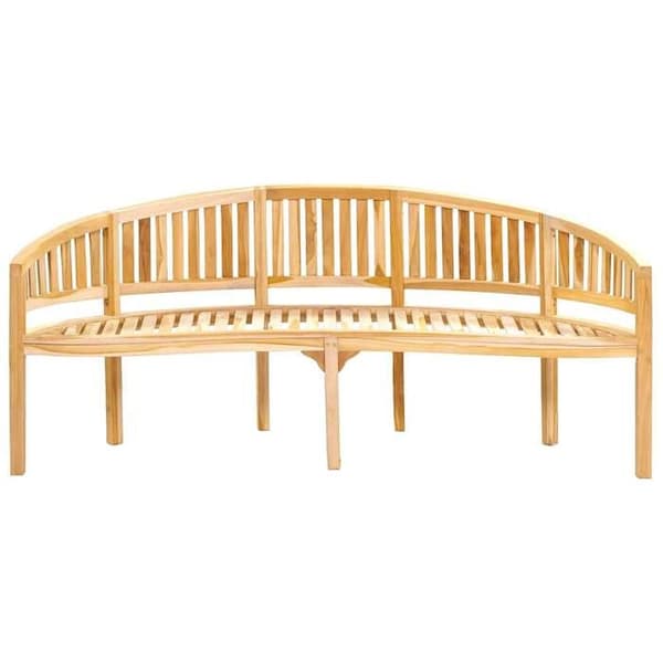 Maison Exclusive - Bananformad trädgårdsbänk 200 cm i solid teakträ