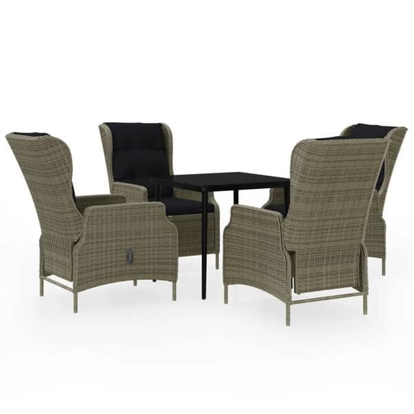 Maison Exclusive - Trädgårdsset 5 delar Brun