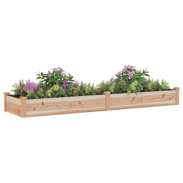 Maison Exclusive - Upphöjd trädgårdssäng foder 240x60x25 cm massiv furu