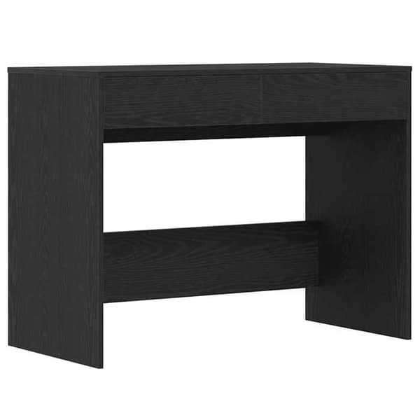 Maison Exclusive - Kontor i sort egetræ 101x50x76,5 cm Ingeniørtræ svart ek