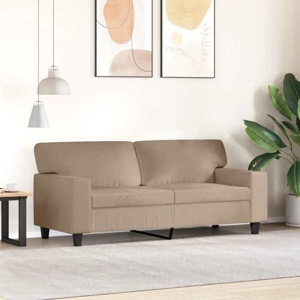 Maison Exclusive - Soffa 2-sits Cappuccino 140 cm Syntetläder