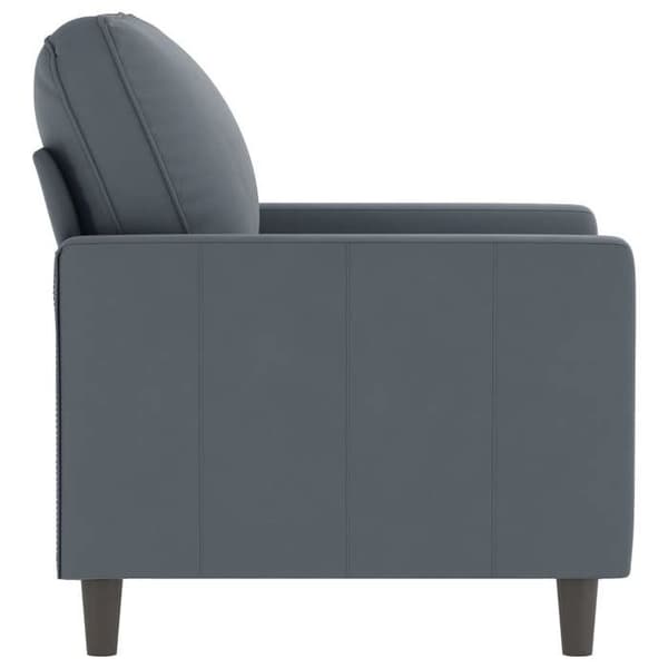 Stol - EKSKLUSIV HUS - 60 cm - Mørkegrå velour - Metalramme - Polstret sæde Mörkgrå