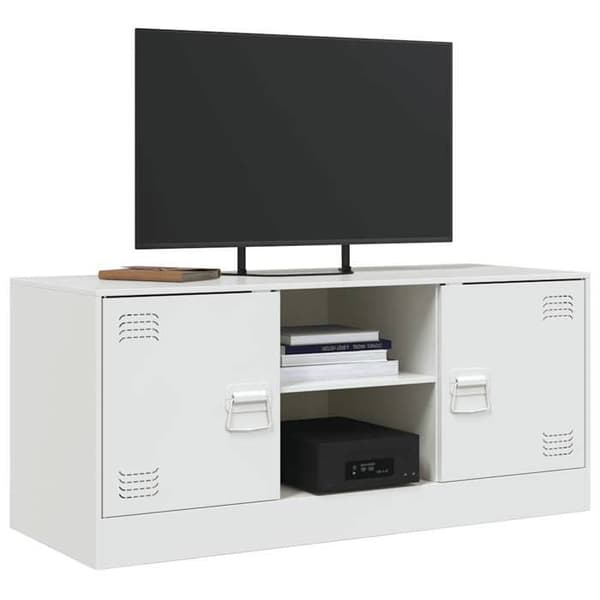 Maison Exclusive - TV-möbel vit 99x39x44 cm stål