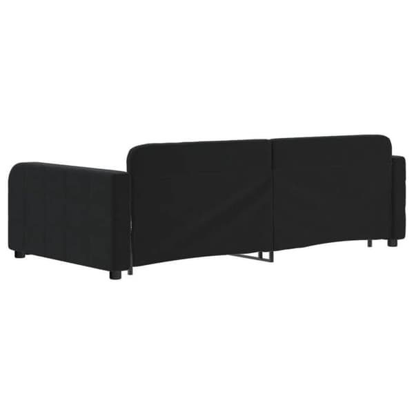 Maison Exclusive - Sovesofa med udtræk uden madras sort 100x200 cm
