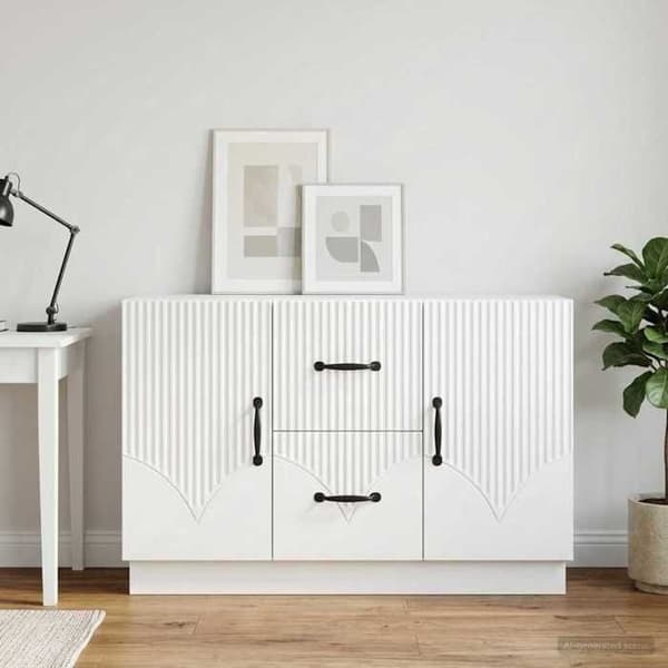 Maison Exclusive - Buffet Hvid 89 x 34,5 x 57 cm Ingeniørtræ