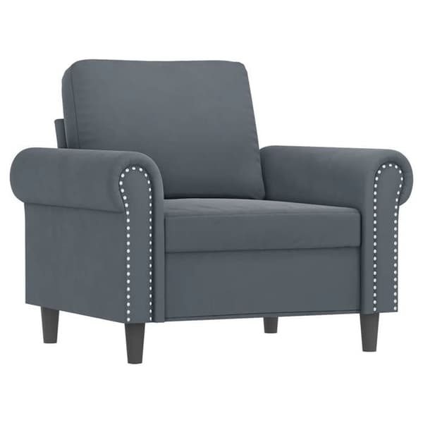 Maison Exclusive - Sæt af 3 sofaer med puder Mørkegrå Velour
