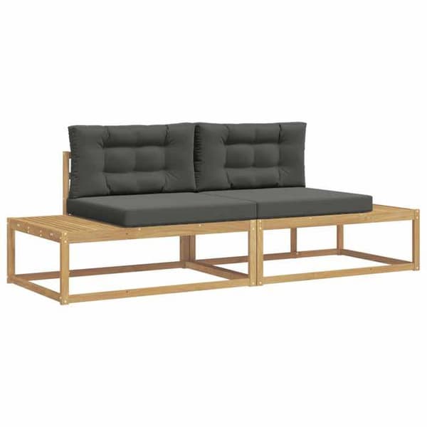 Udendørs sofa - EKSKLUSIV HUS - Sektionel - Massivt akacietræ - Velegnet til udendørs brug - Modulerbar Vit