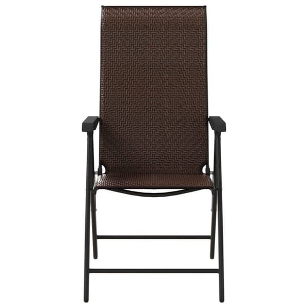 Maison Exclusive - Fällbara stolar 4 delar i polyrotin brun brun