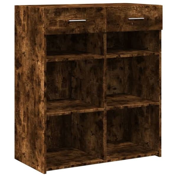 Maison Exclusive - Buffé ek rökig 80x42,5x93 cm ingenjörsträ Rökt ek