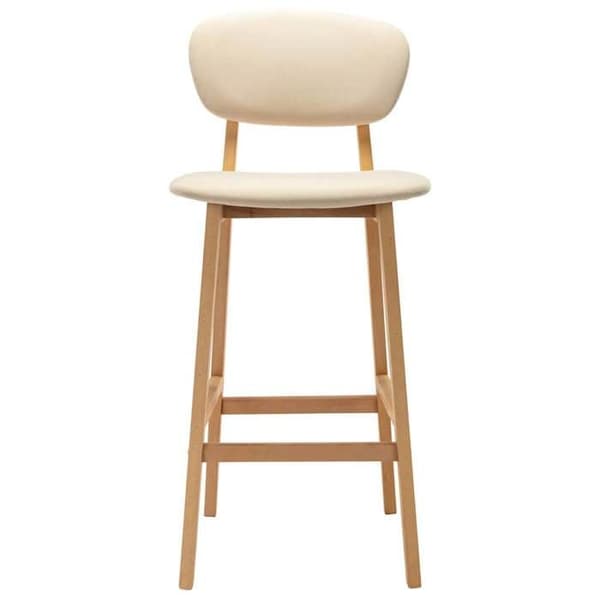 Maison Exclusive - Barstolar set om 2 kräm tyg Grädde