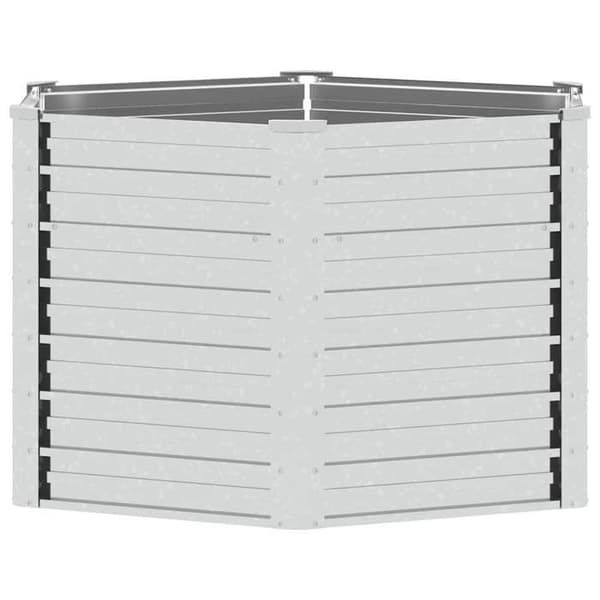 Maison Exclusive - Hævet havebed 129x77 cm Galvaniseret stål Sølv