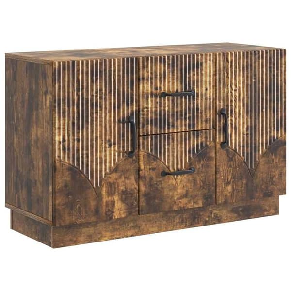 Maison Exclusive - Buffet Røget Eg 89 x 34,5 x 57 cm Ingeniørtræ