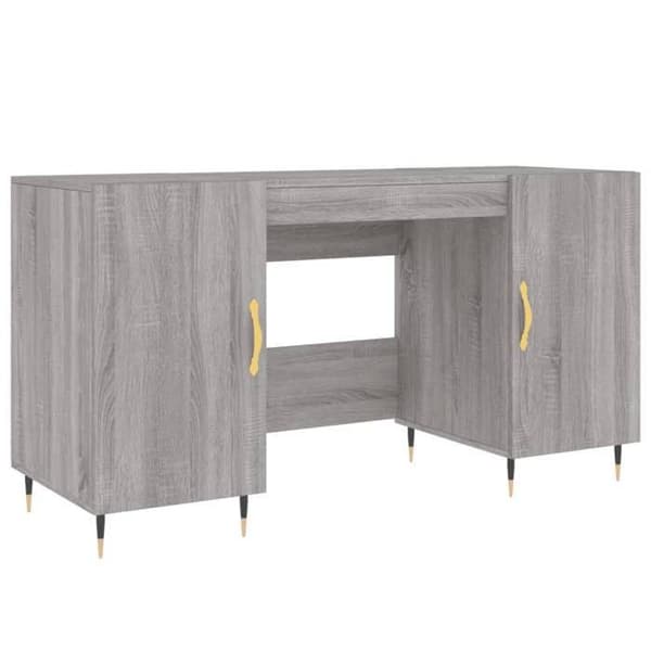 Maison Exclusive - Sonoma grå skrivebord 140x50x75 cm ingeniørtræ Sonoma grå