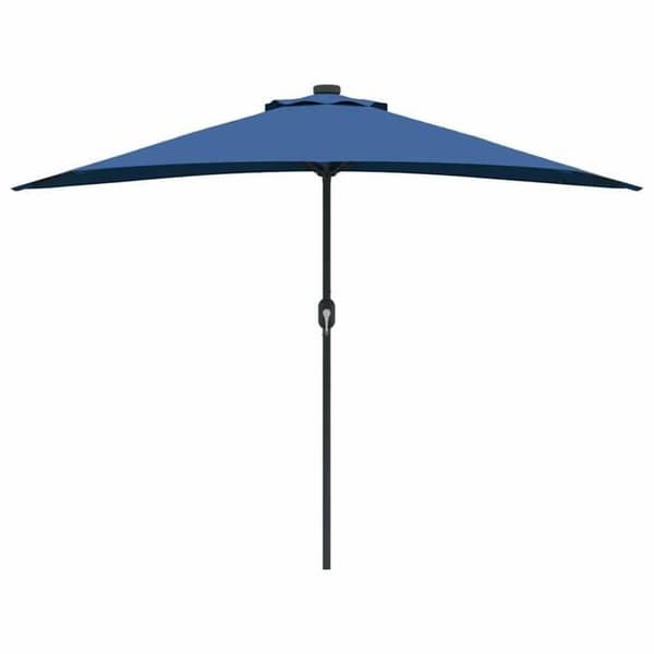 Haveparasol - MAISON EXCLUSIVE - 294 x 150 x 224 cm - Polyester & stål - Solcelle LED - UV-resistent Azurblå