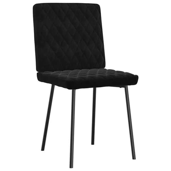 Maison Exclusive - 4 mustan samettisen ruokatuolin setti
