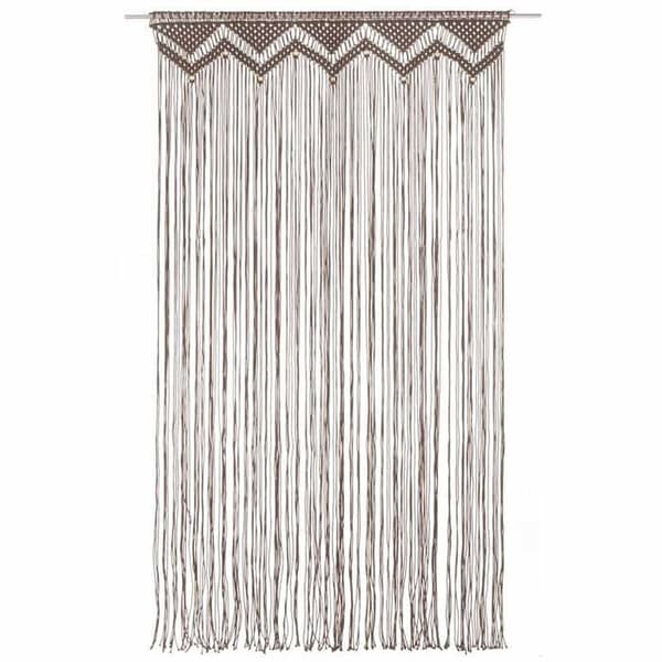 Maison Exclusive - Makrameeverho Taupe 140x240 cm Puuvilla Mol