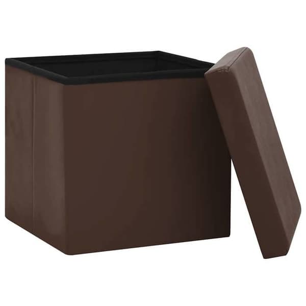 Maison Exclusive - Fällbar förvaringspall Brun PVC