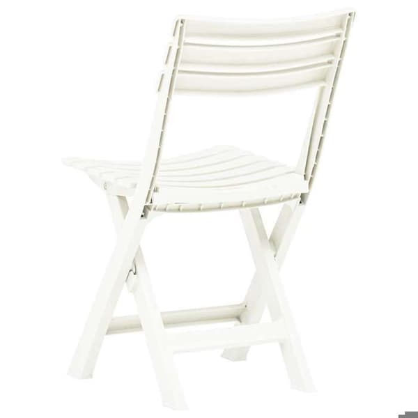 Maison Exclusive - Fällstolar, set om 2, i vit plast Vit