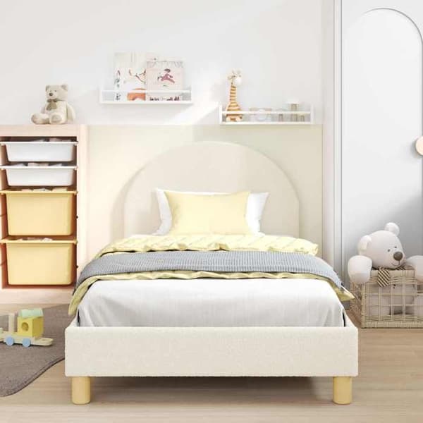 Maison Exclusive - Sengestel til børn med hovedgærde Creme 90 x 200 cm