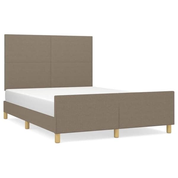 Maison Exclusive - Sengestel uden madras taupe 140x200 cm stof
