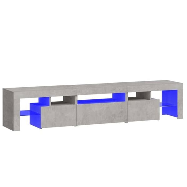 Maison Exclusive - TV-møbel med LED-lys Beton grå 200x36,5x40 cm