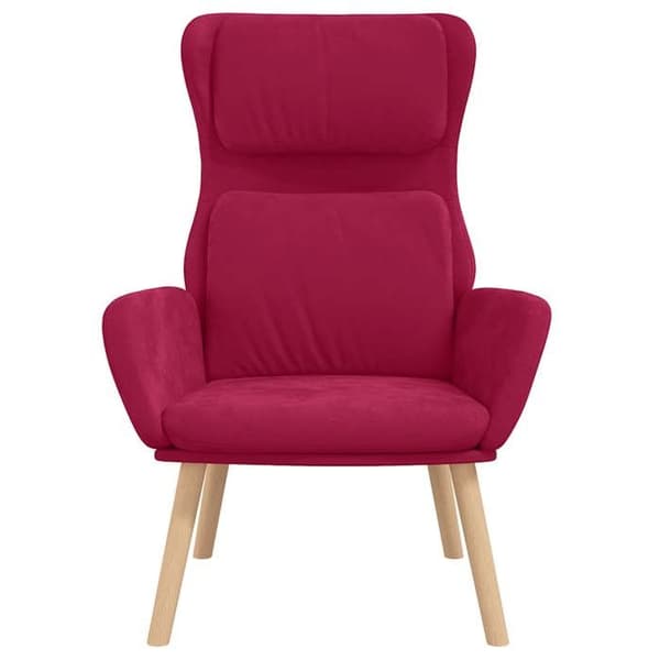 Maison Exclusive - Avkopplingsstol Röd vinröd Sammet Röd Bordeaux