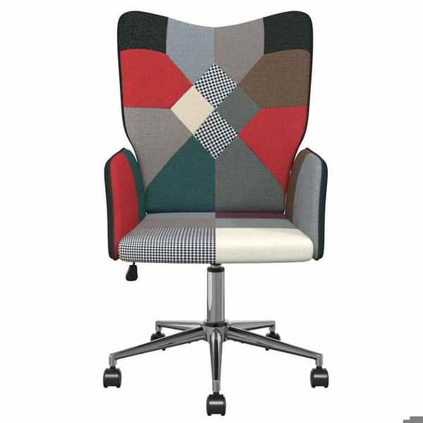 Maison Exclusive - Patchwork-kangas rentoutumistuoli Mörkt lapptäcke