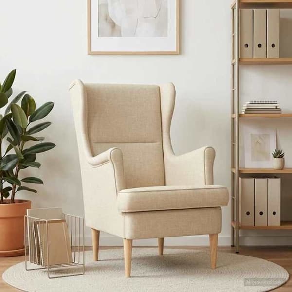 Maison Exclusive - creme stof lænestol