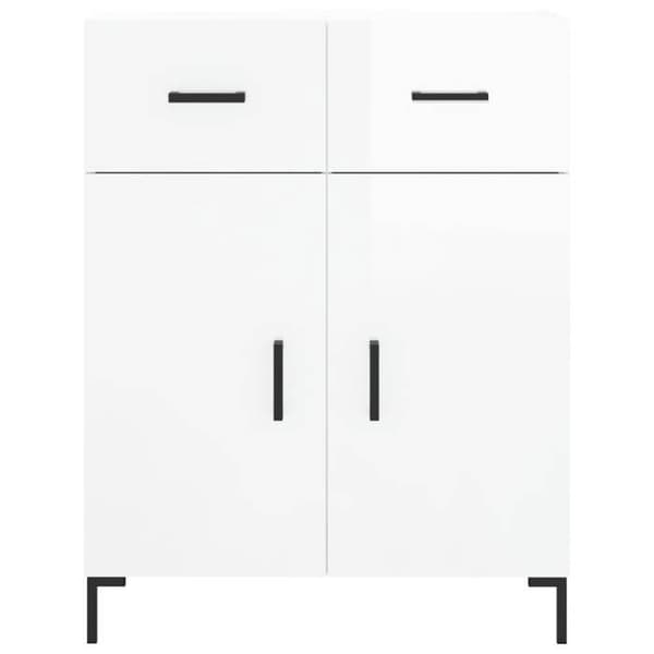 Maison Exclusive - Buffé Vit glänsande 69,5x34x90 cm Ingenjörsträ
