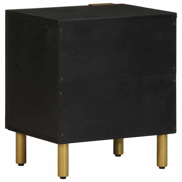 Maison Exclusive - Yöpöydät 2 kpl musta 40x33x46 cm mangopuusta