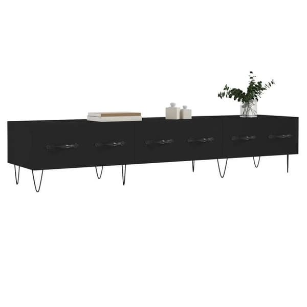 Maison Exclusive - Sort TV-møbel 150x36x30 cm i ingeniørtræ