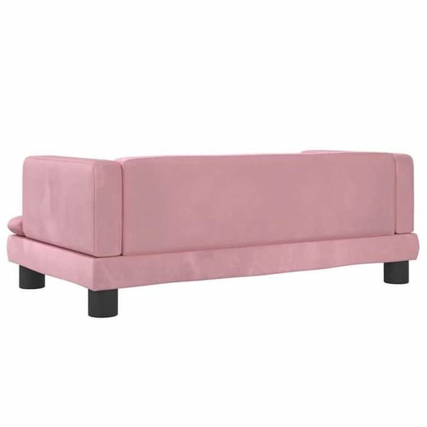 Maison Exclusive - Hundsäng rosa 80x45x30 cm sammet rosa