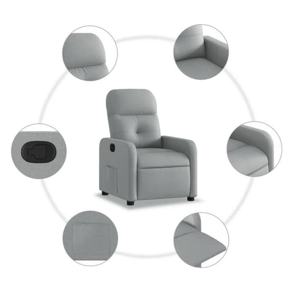 Maison Exclusive - Grå stof lænestol med recliner
