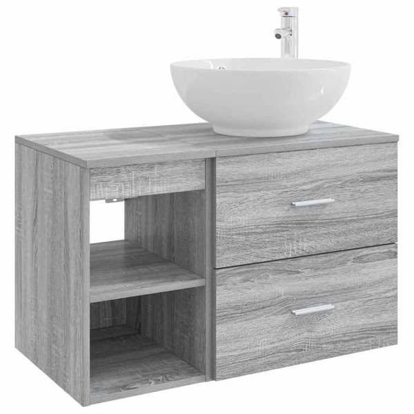 Maison Exclusive - Badmöbelset 2 delar Sonoma grå
