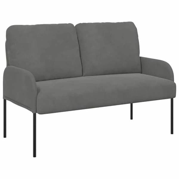 Divaani - MAISON EXCLUSIVE - 110 cm - Tummanharmaa - Polyesteripäällyste - Metallijalat Mörkgrå