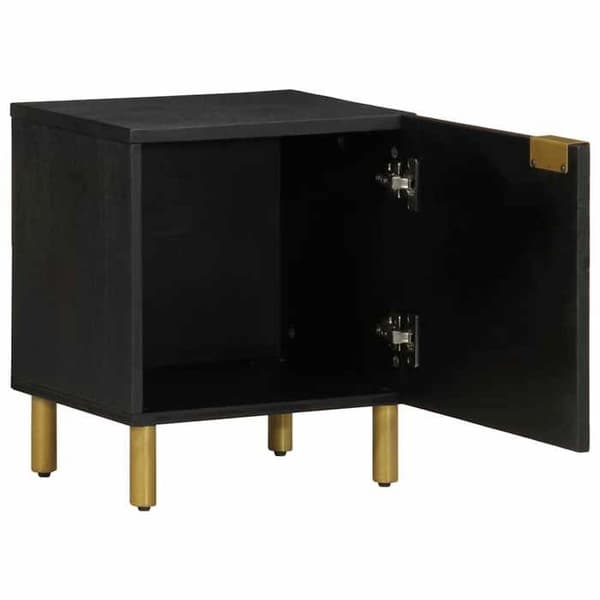Maison Exclusive - Yöpöydät 2 kpl musta 40x33x46 cm mangopuusta