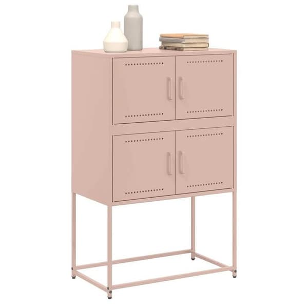 Maison Exclusive - Buffé rosa 68,5x38,5x107 cm stål