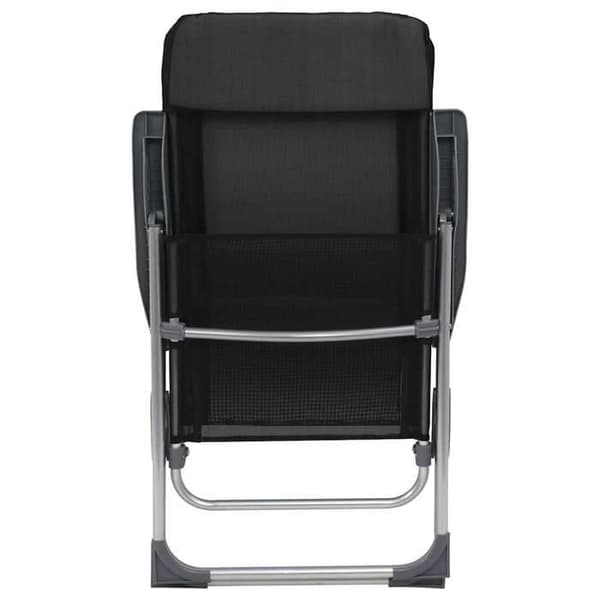 Maison Exclusive - 4 kpl mustia alumiinisia retkituoleja