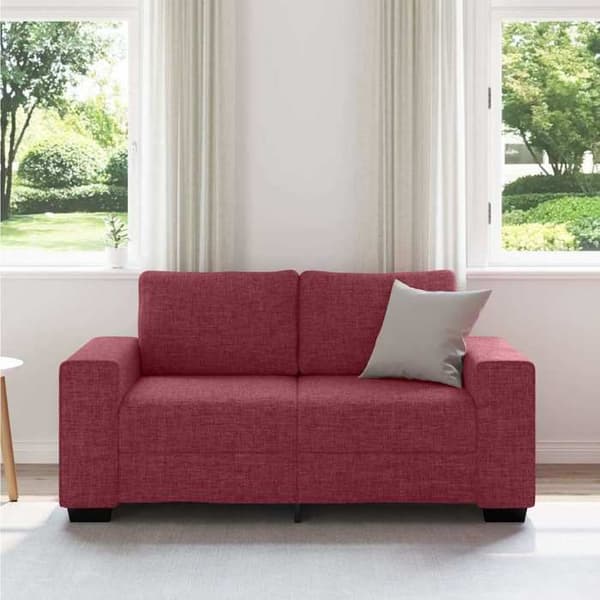 Maison Exclusive - Rød vin 2-personers sofa 160x77x82 cm i stof
