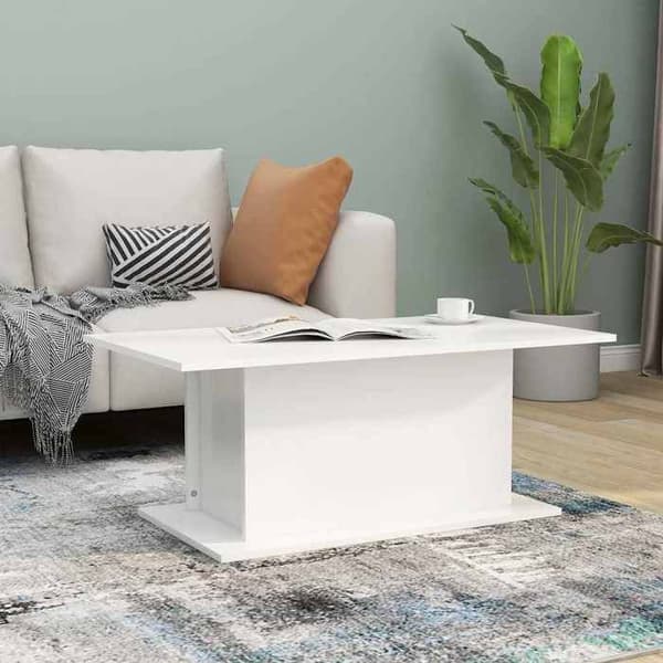 Bord - EKSKLUSIV HUS - 102 x 55,5 x 40 cm - Hvid - Ingeniørtræ - Rektangulær Vit